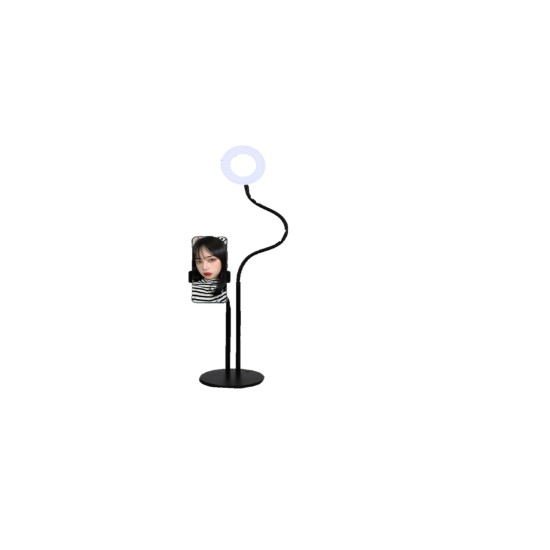 RING LIGHT LS-90-3 WITH MICROPHONE AND PHONE HOLDER 3.54" 3 COLOR LIGHT ADJUSTMENT WHITE